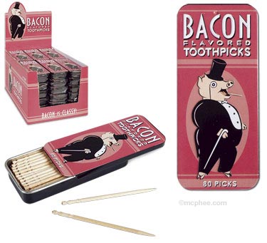 Bacon flavoured toothpicks