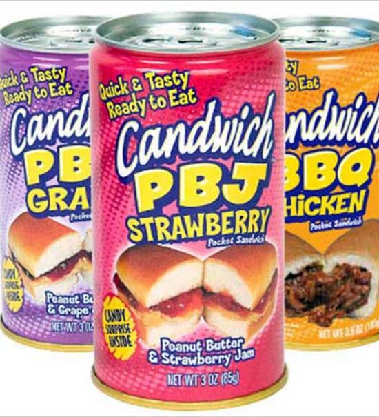 Candwich can containing a ready-made sandwich